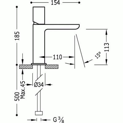 Однорычажный смеситель Tres 20010301 ROD