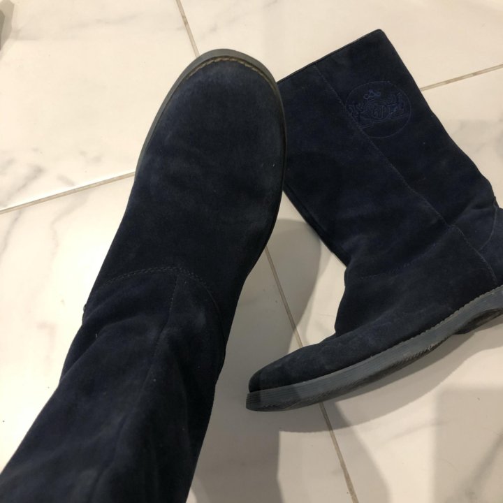 Сапоги замша