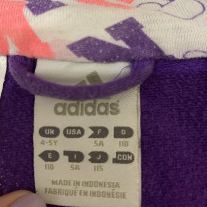 Кофта с капюшоном для девочки adidas