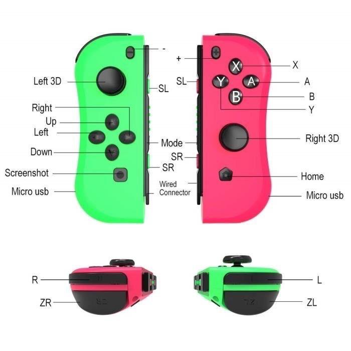 Новые Joy-con для Nintendo switch зеленый розовый