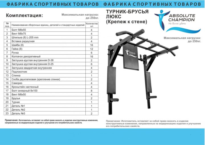 Турник пантера энерджи инструкция