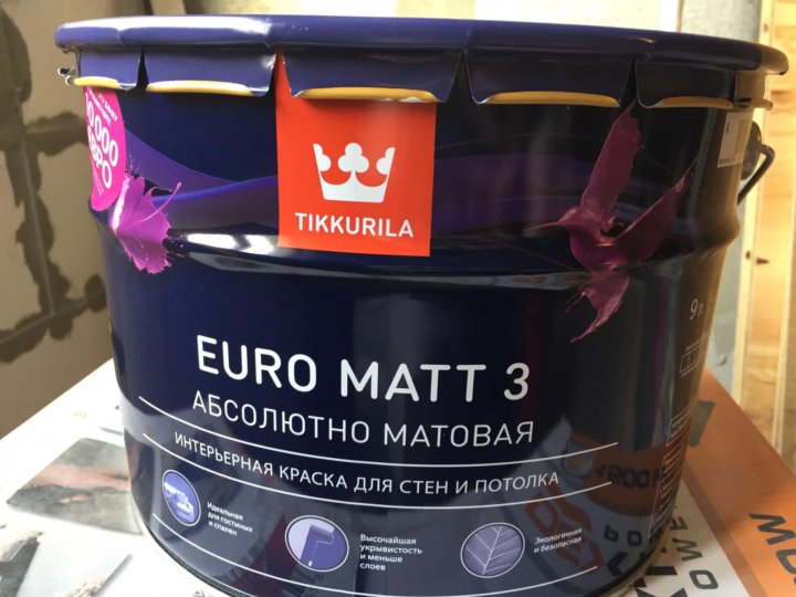 Краска Euro Matt 3. Tikkurila Euro Matt 3. Tikkurila Euro Matt 3 белый. Tikkurila Euro Matt.