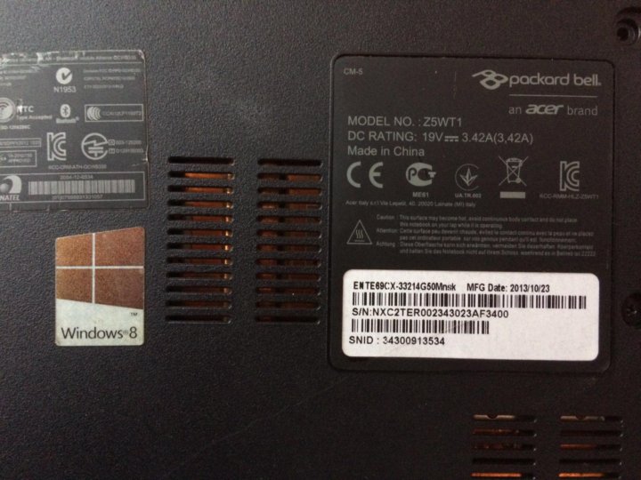 Packard bell ms2384 нет изображения