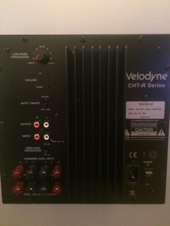 Velodyne cht 12q схема - 80 фото