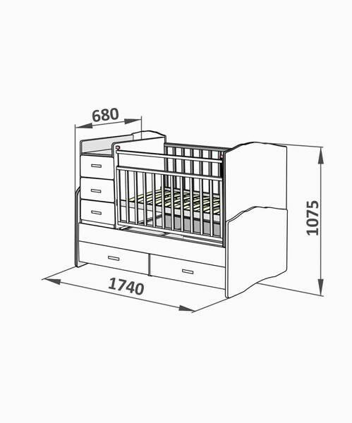 Кровать трансформер размеры детская