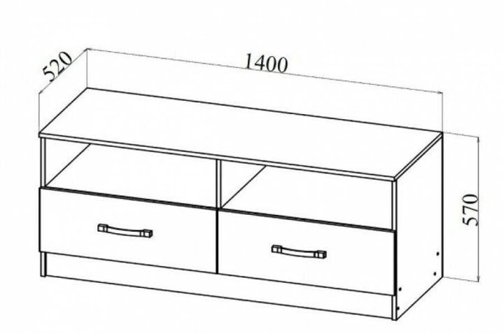 Тумба под тв размеры