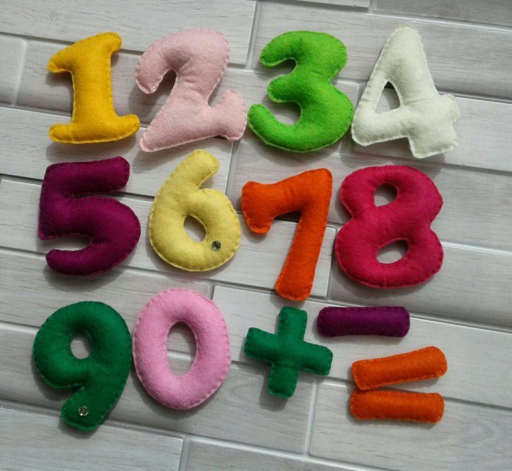 Буквы и цифры из фетра 2 мм.