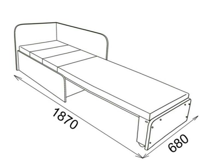 Диван раскладной чертеж