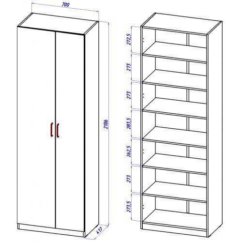 Размеры бельевого шкафа