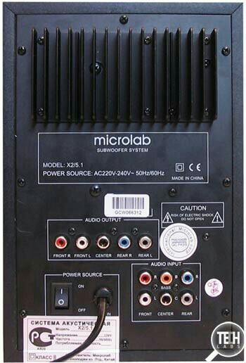 Microlab x2 5.1 правильное подключение