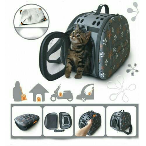 Переноска с пластиковой дверкой Soft, до 10 кг, с решеткой, розовая (3244339)