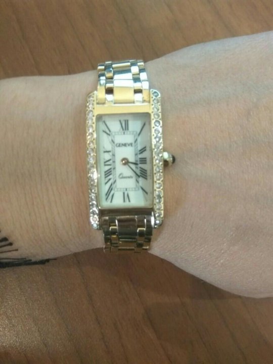 Часы женские GENEVE золотые с бриллиантами – купить в Москве, цена 130 000 руб., продано 8 сентября 2019 – Аксессуары