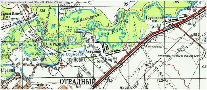 Карта поселка отрадный
