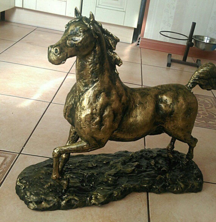 Гипсовая фигура: Лошадь, 28 x 9,5 x 29.5 см