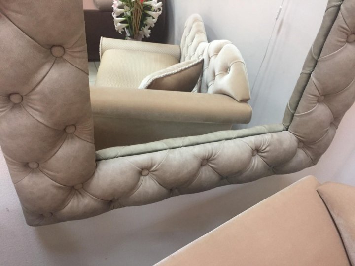 Зеркало в каретной стяжке, новое, от фабрики – купить в Москве, цена 19 ...