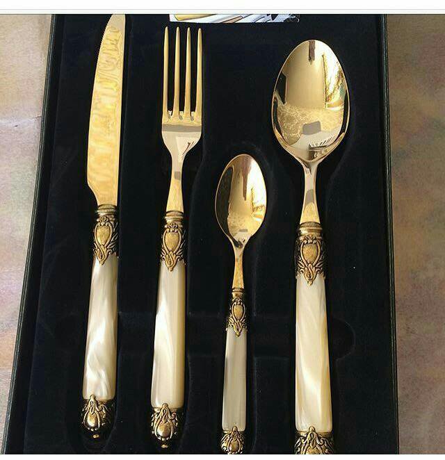столовые приборы bugatti. бугатти столовые приборы золото 24. столовые приборы bugatti. Atlanta old gold 24 пр. бугатти ложки.