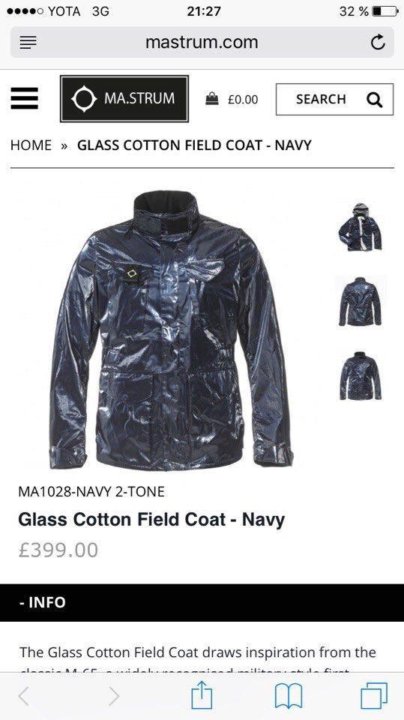 Ma strum glass hot sale cotton field jacket