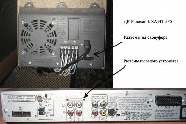 Схема подключения panasonic sb wa845