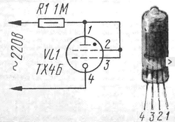 Тиратрон тх4б схема включения