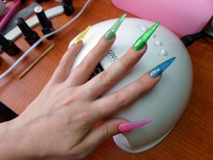 Наращивание ногтей длина 3