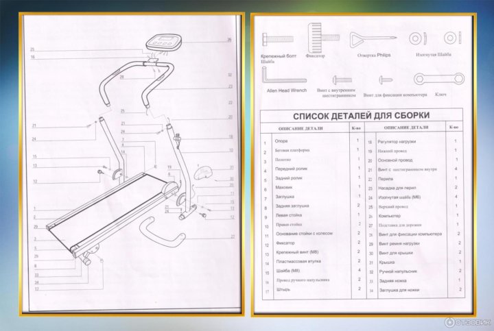 Схема электрическая беговой дорожки