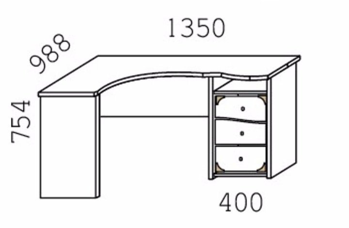 Угловой стол для школьника размеры