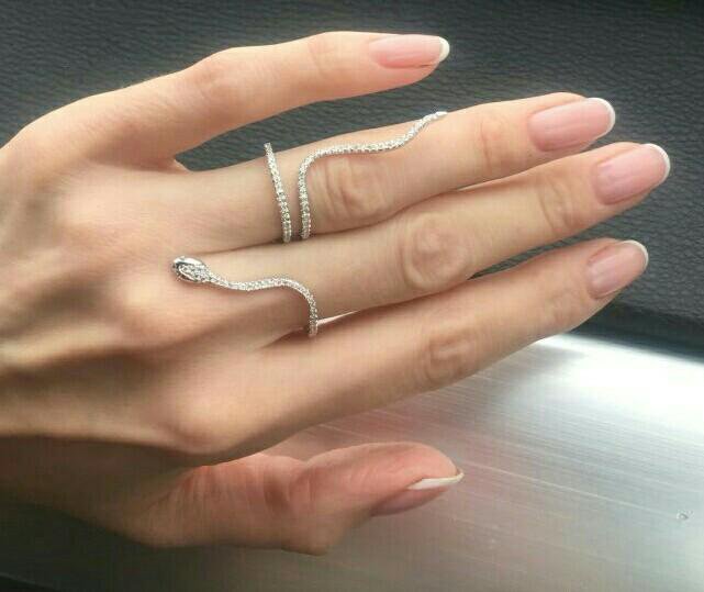 Кольца на два пальца женские