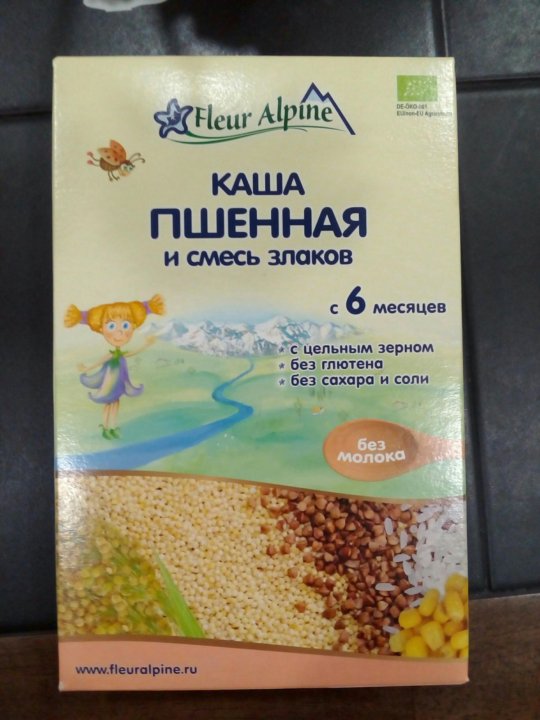 Каша fleur alpine organic пшенная и смесь злаков 175 гр