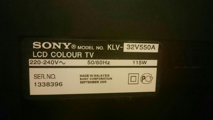 Sony klv 32s550a неисправности изображения