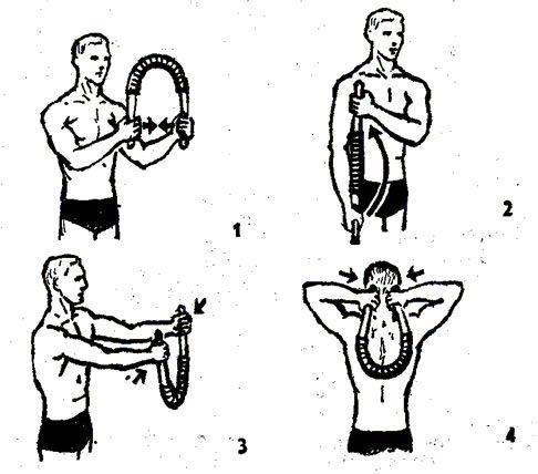 Упражнения с эспандером для мужчин в домашних условиях в картинках пружинным