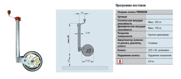 Опорное колесо для прицепа своими руками чертежи