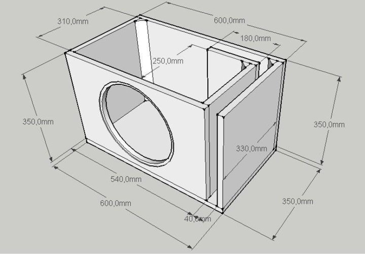 Чертеж короба под 12 саб