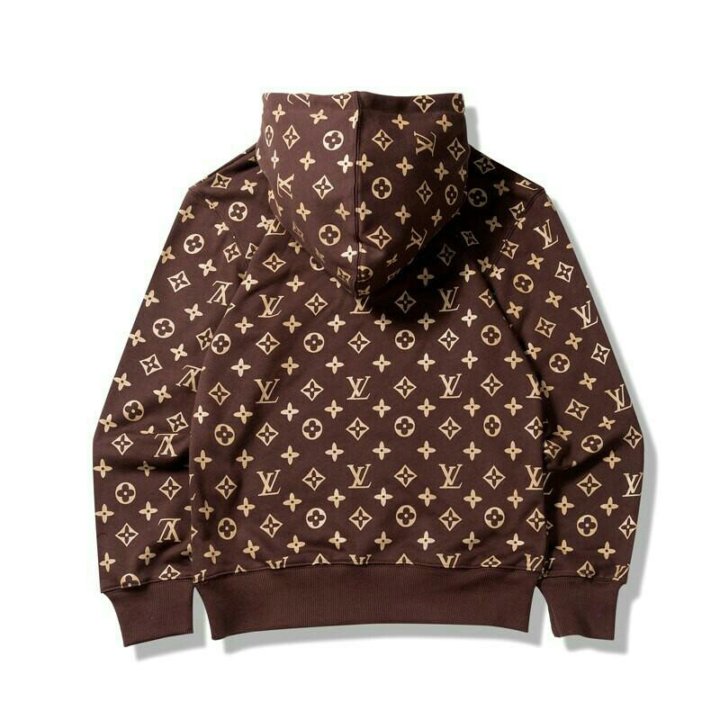 Supreme x lv hoodie brown online