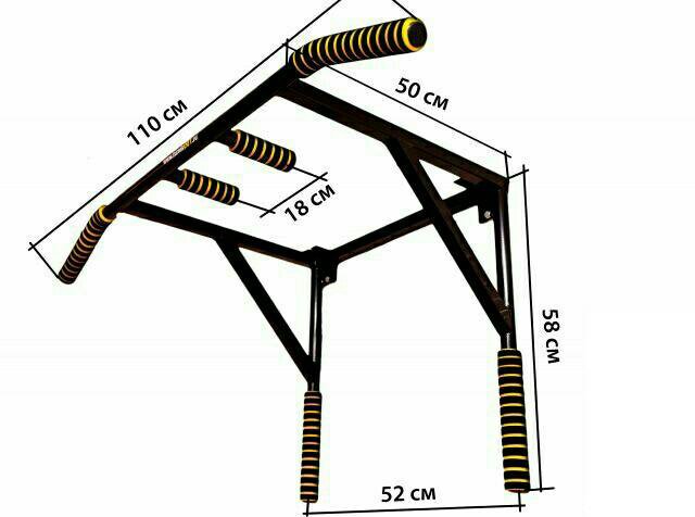 Схема брусья и турник