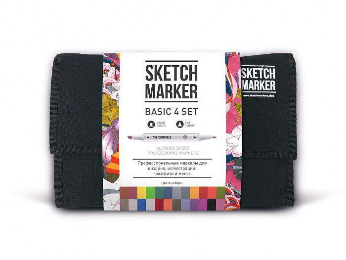 Basic 4. SKETCHMARKER Basic Set 4. Басик маркерами. SKETCHMARKER маркеры fl4.