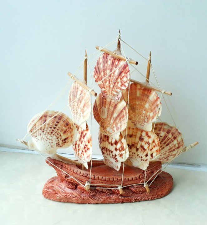 Кораблик из морских ракушек