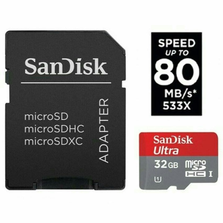 Карта памяти microsdhc uhs i sandisk ultra 32 гб