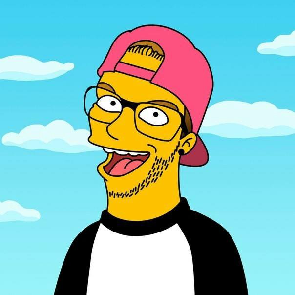 Портрет по фото в стиле Simpsons (Симпсоны) .