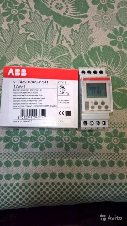Суточное реле времени ABB AT2e-R, 2 модуля, 16А, 1НО/НЗ, с резервным питанием 15