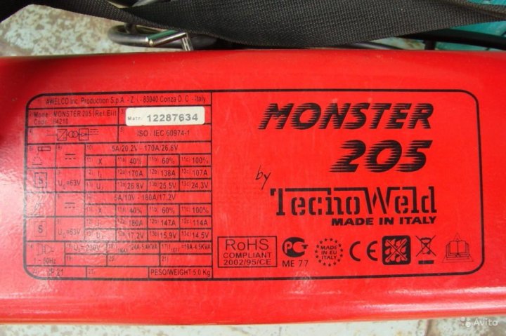 Tecnoweld monster 205 схема