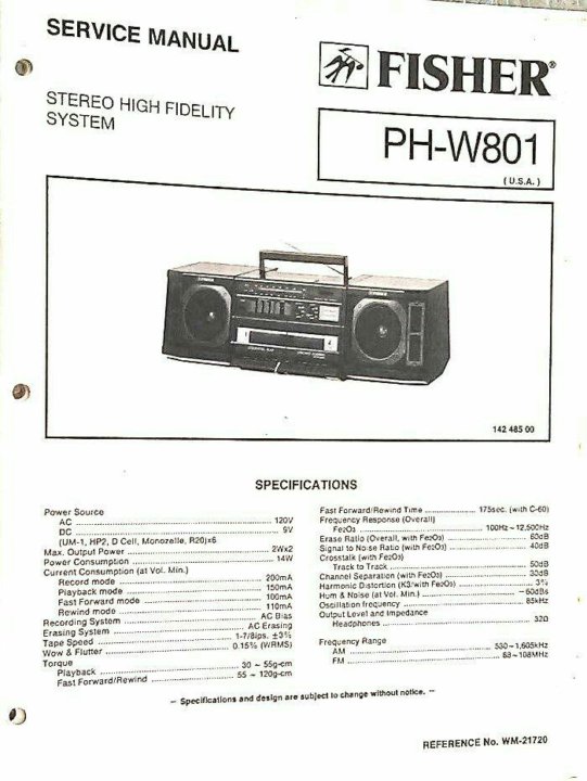 Fisher ph w702k схема