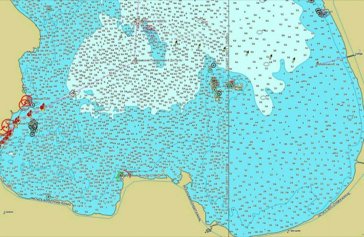 Карта глубин ладожского озера подробная