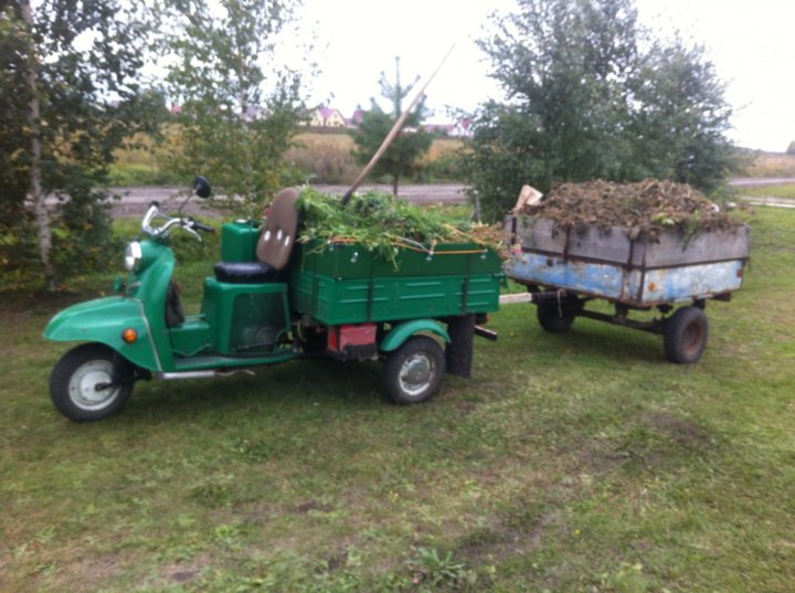 Фото мотороллер муравей с прицепом