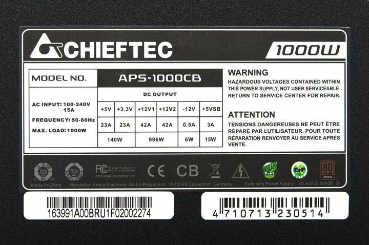 Chieftec aps 1000cb схема