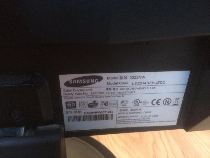 Samsung 2223nw схема