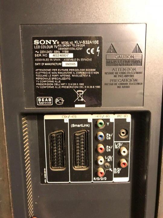 Sony klv 32s550a нет изображения