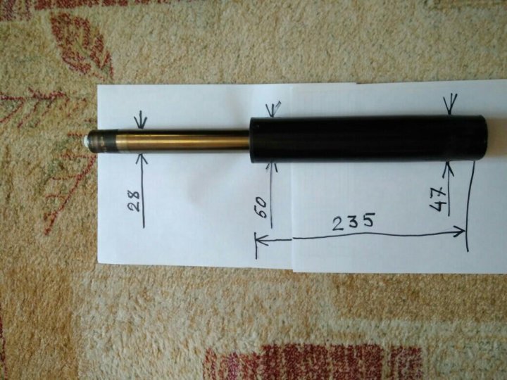 Чертеж газлифта для офисного кресла