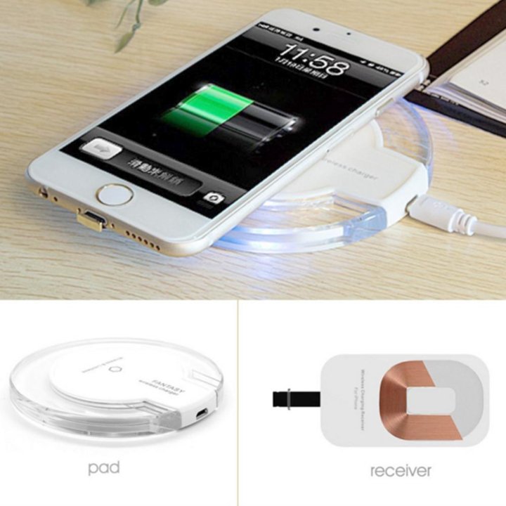Top Universal Qi Wireless Base Slim Fast Charging Dock Charger Pad Receiver For