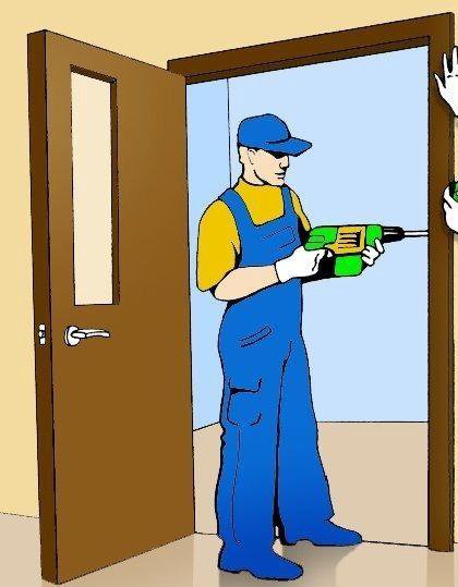 Установка межкомнатных дверей рязань. Работа установщик дверей в картинках. Монтажник дверей иллюстрация. Установщик дверей силуэт. Мастер установки входных дверей карикатура