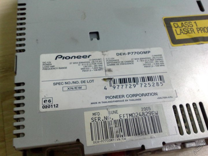 Магнитола пионер mosfet 50wx4 инструкция deh p7700mp